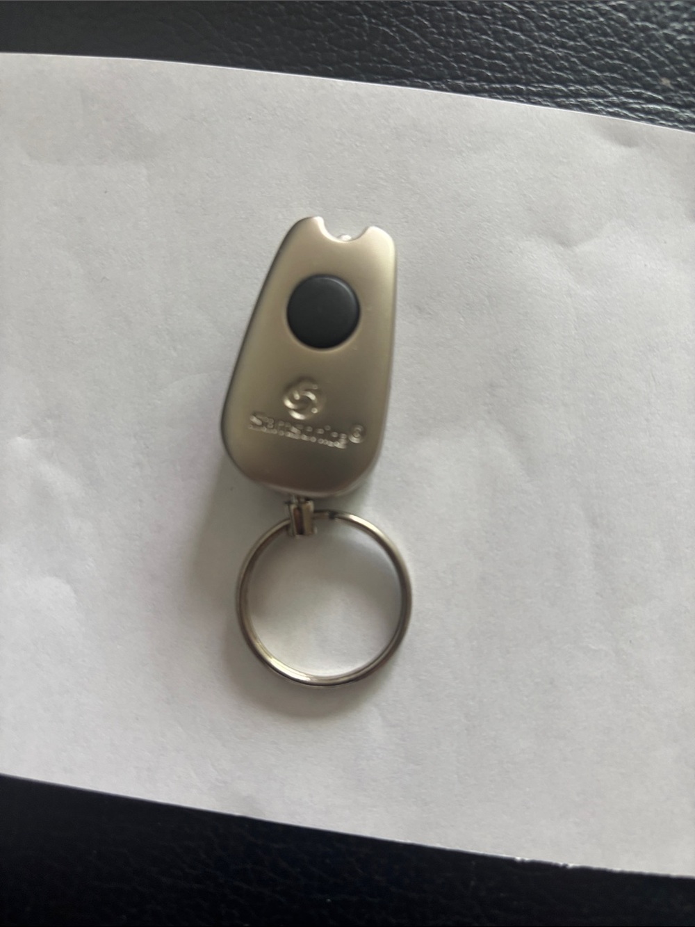 Keyring Set with Central Remote Fob - Silver and Black